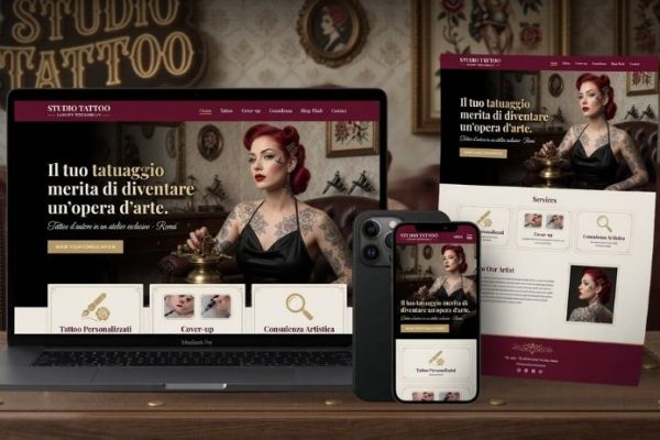 Esempio sito web per Tattoo